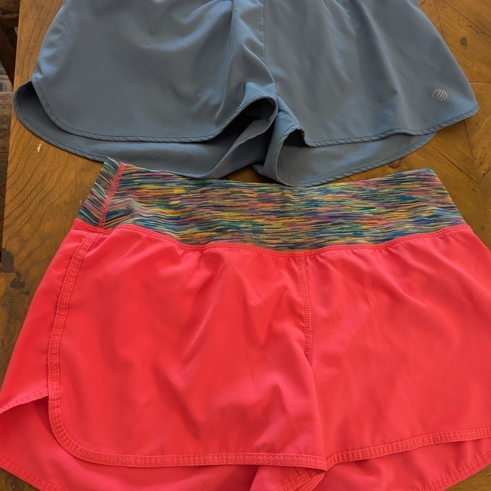 Stylish Women's Pink and Blue Shorts